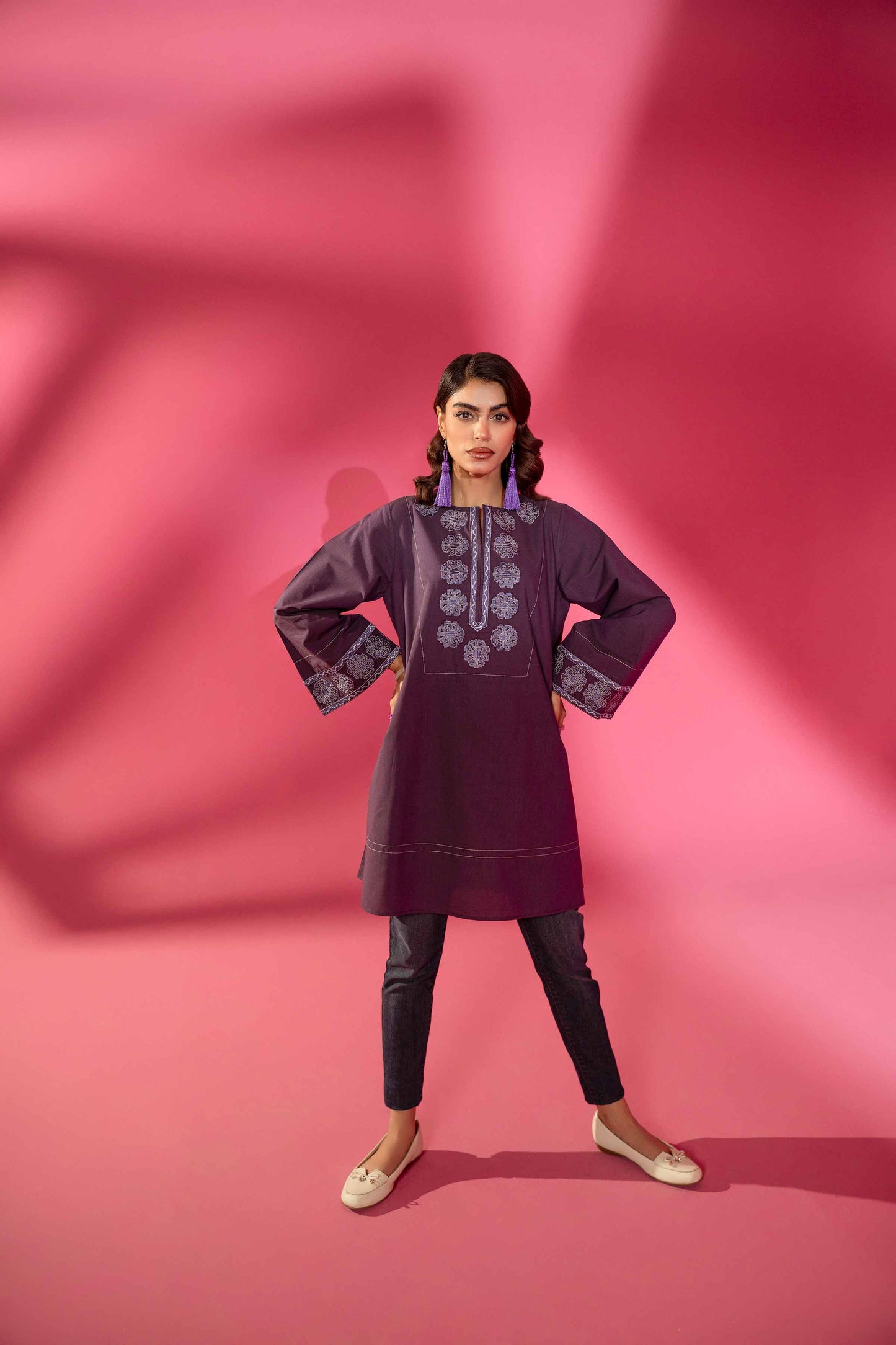 Nishat Linen - Embroidered Shirt - AW23-27