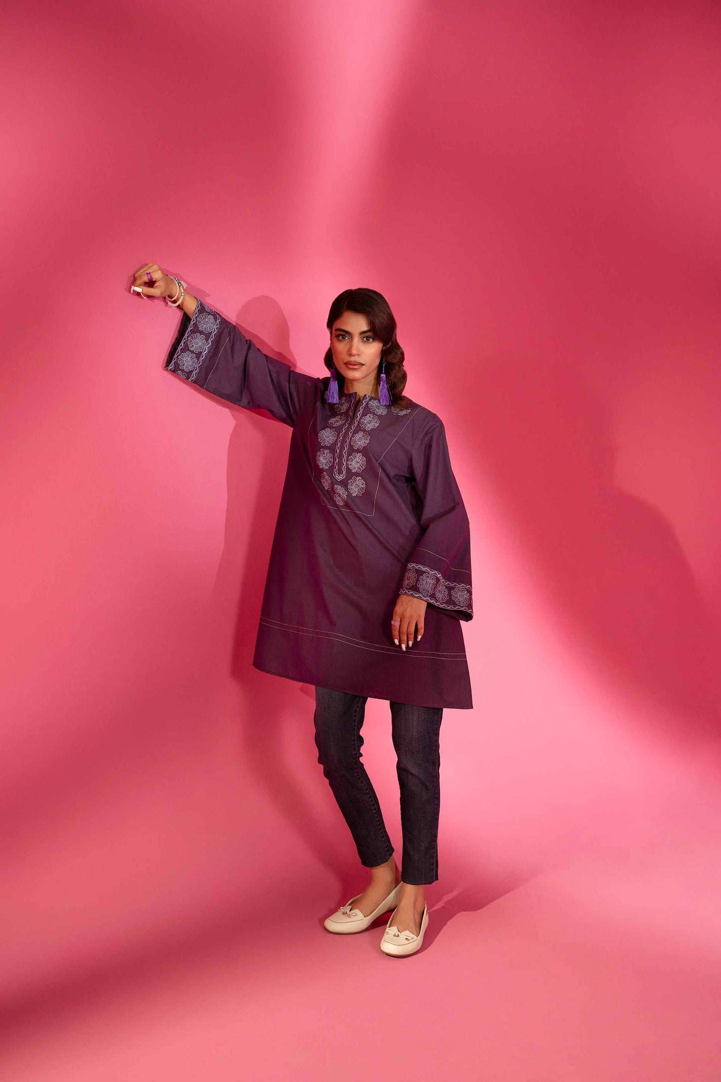 Nishat Linen - Embroidered Shirt - AW23-27