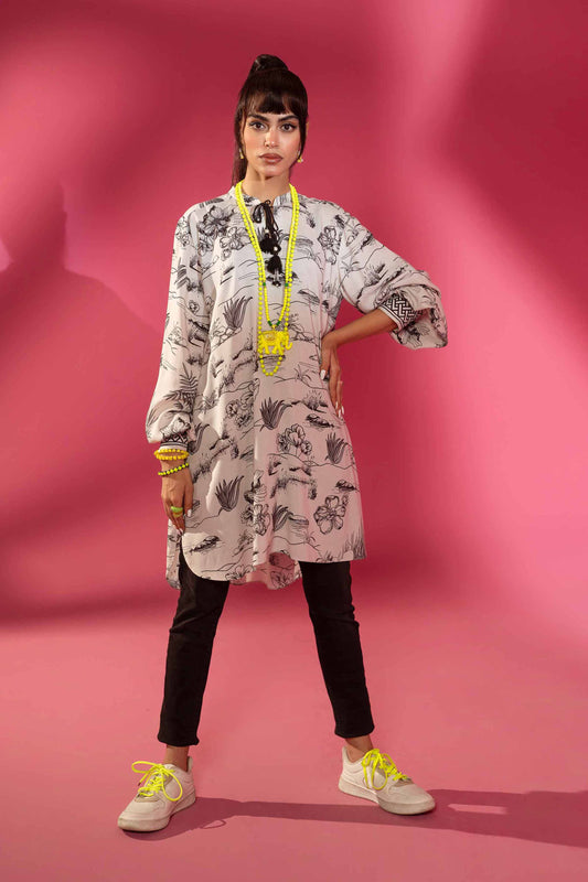 Nishat Linen - Printed Tunic - AW23-29