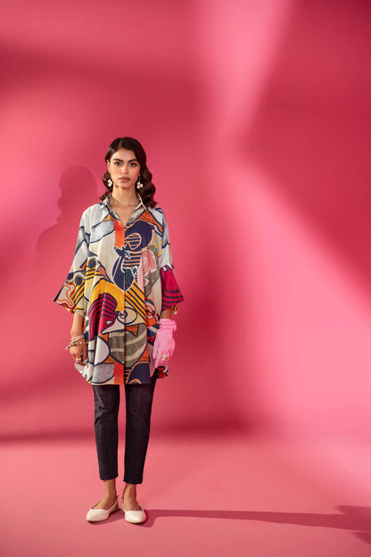 Nishat Linen - Printed Shirt - AW23-31