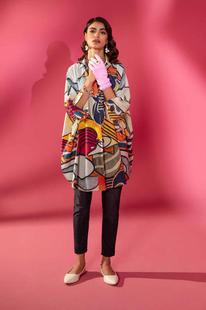 Nishat Linen - Printed Shirt - AW23-31