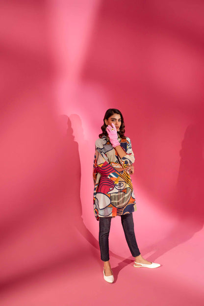 Nishat Linen - Printed Shirt - AW23-31