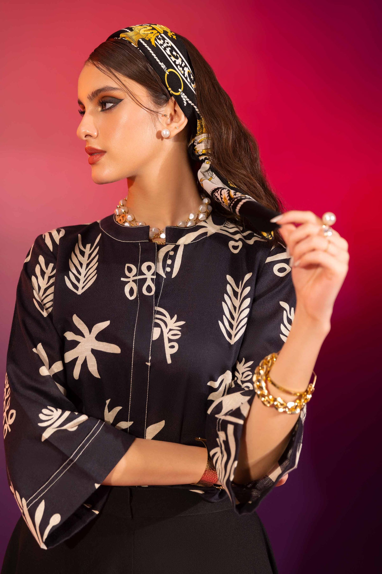 Nishat Linen - Printed Shirt - AW23-33