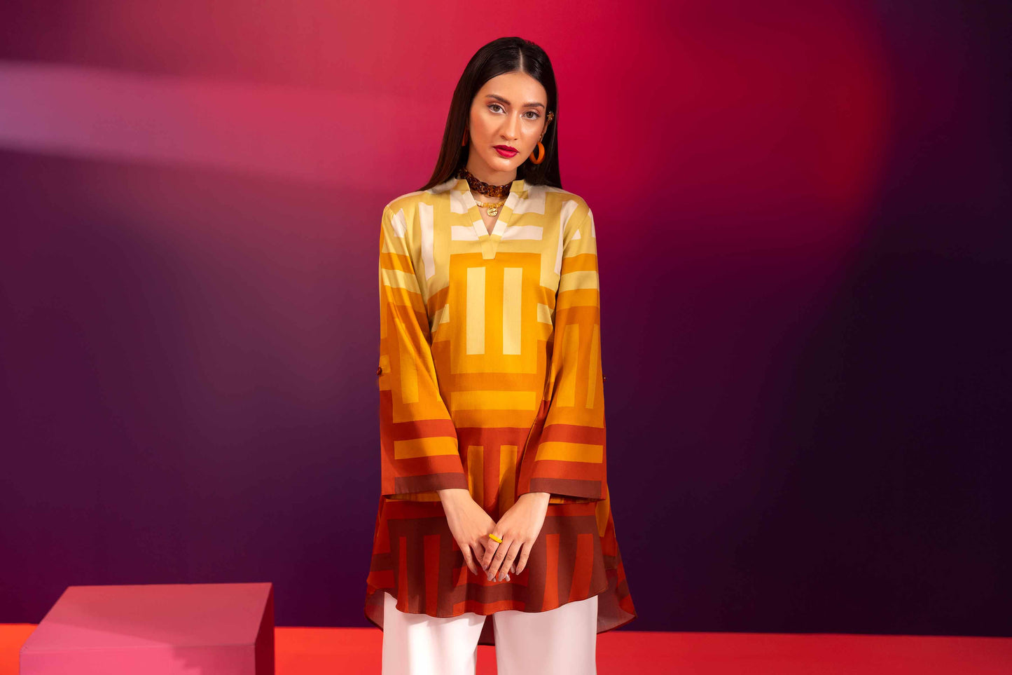 Nishat Linen - Printed Shirt - AW23-36