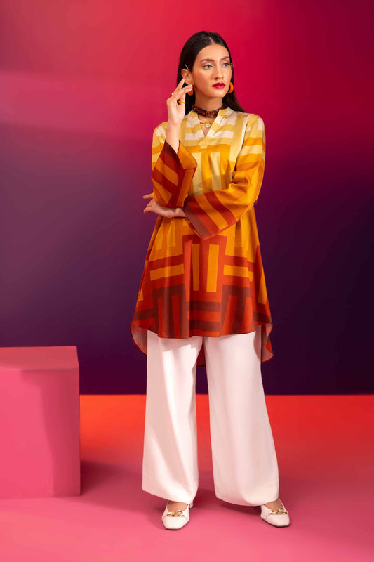 Nishat Linen - Printed Shirt - AW23-36