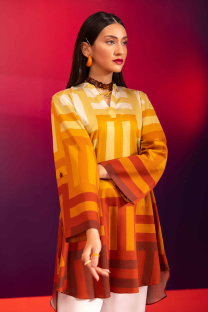 Nishat Linen - Printed Shirt - AW23-36