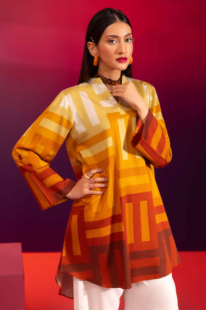 Nishat Linen - Printed Shirt - AW23-36