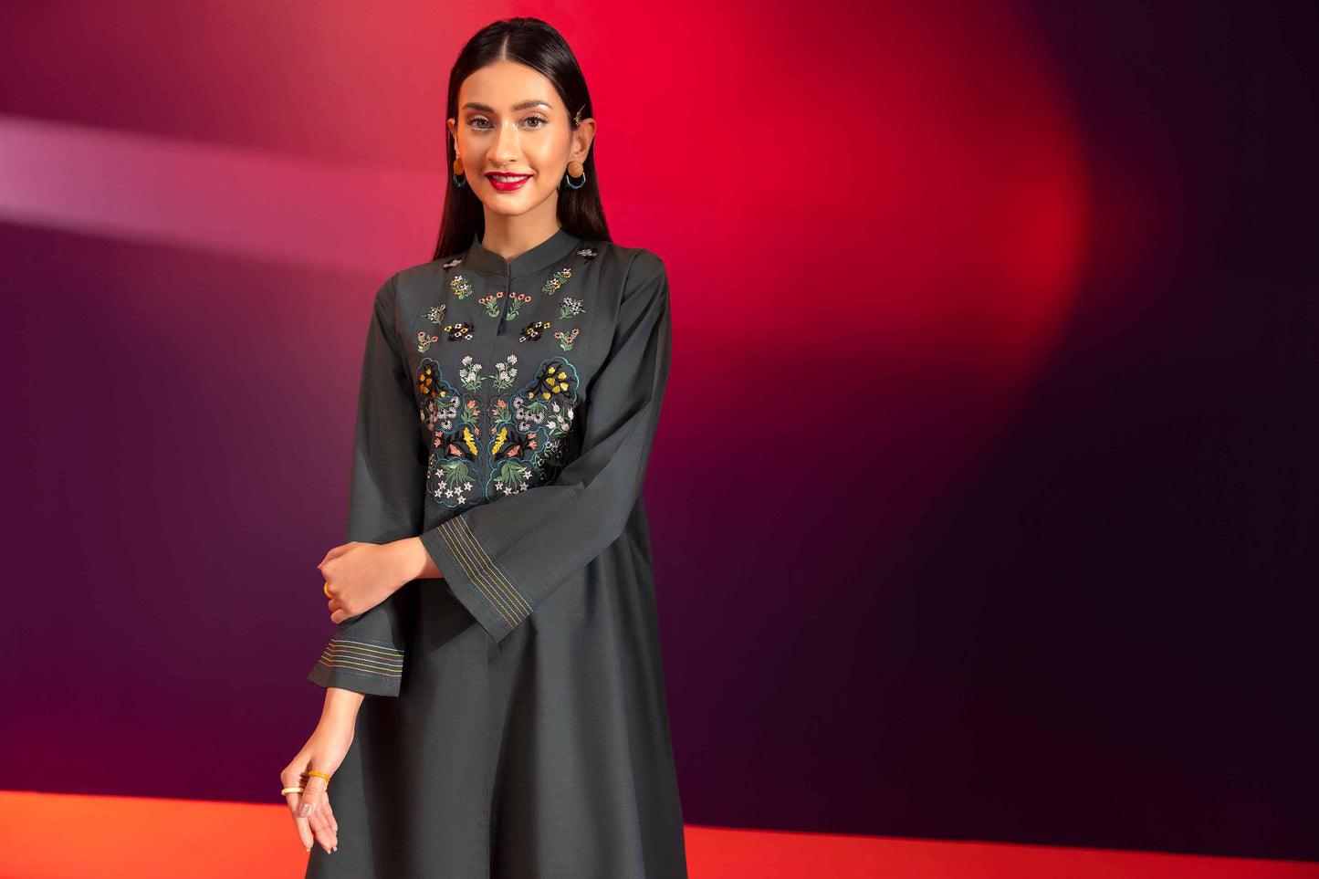 Nishat Linen - Embroidered Shirt - AW23-40