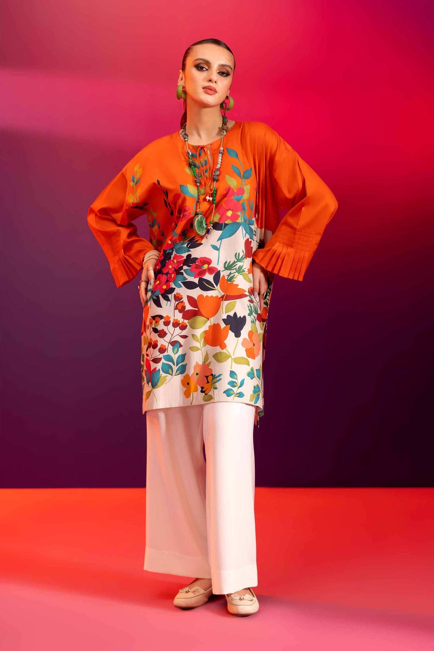 Nishat Linen - Printed Shirt - AW23-41