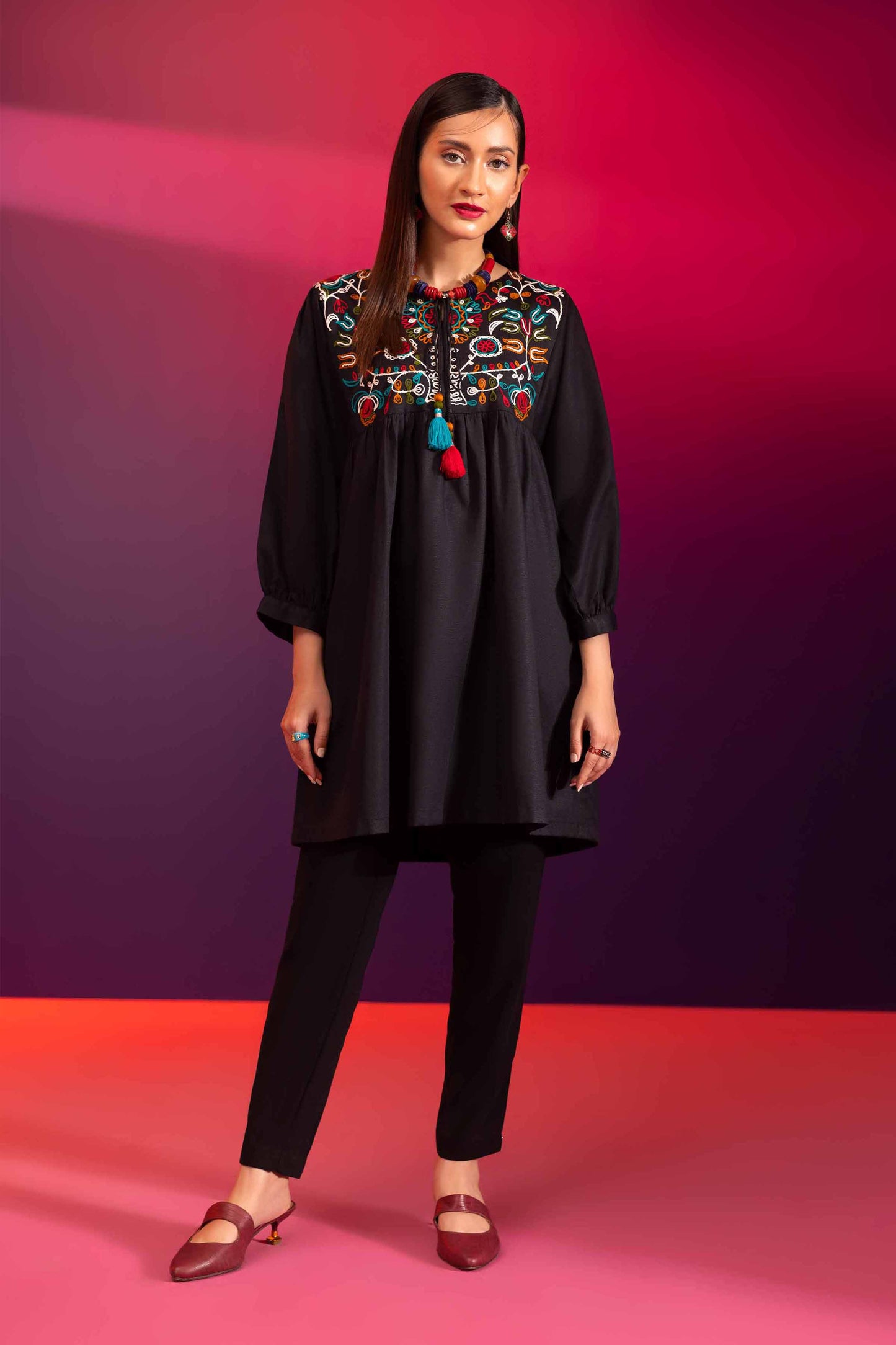 Nishat Linen - Embroidered Shirt - AW23-45