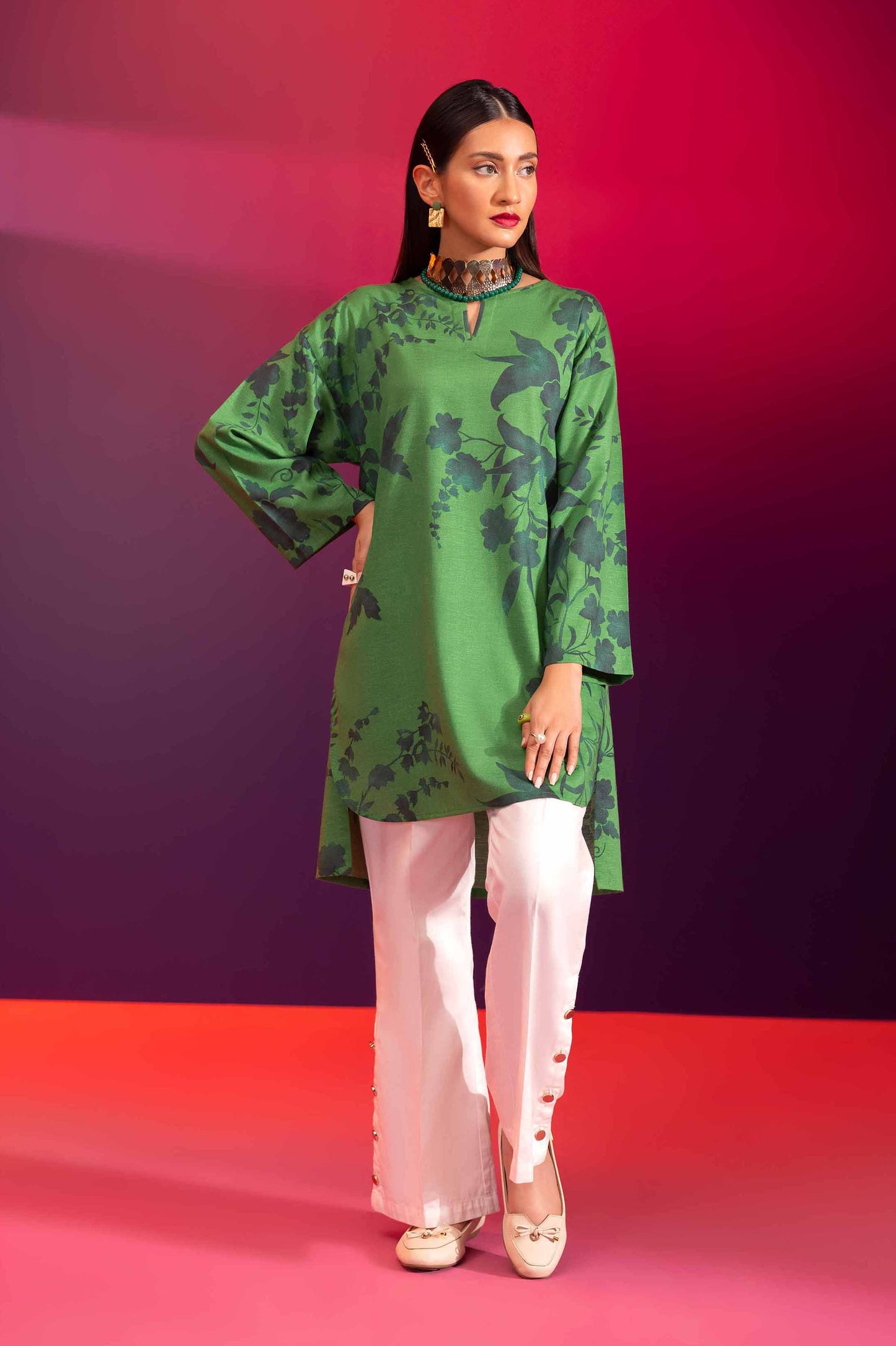 Nishat Linen - Printed Shirt - AW23-46