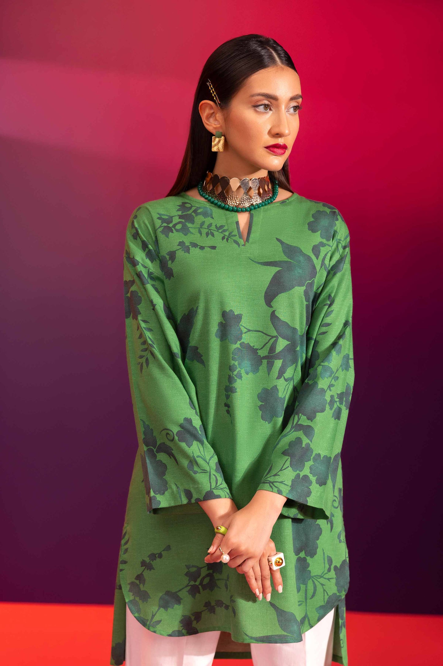 Nishat Linen - Printed Shirt - AW23-46