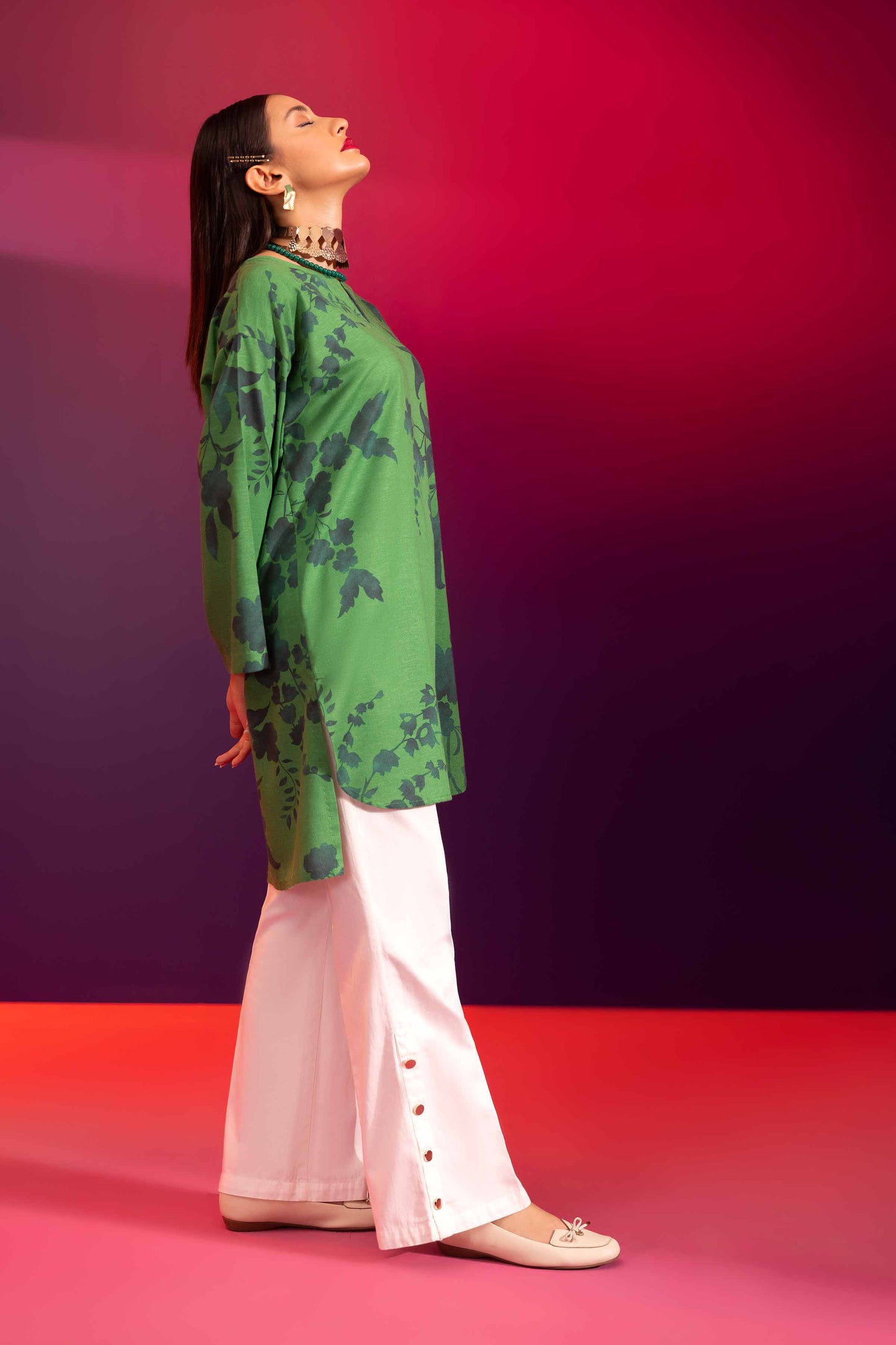 Nishat Linen - Printed Shirt - AW23-46