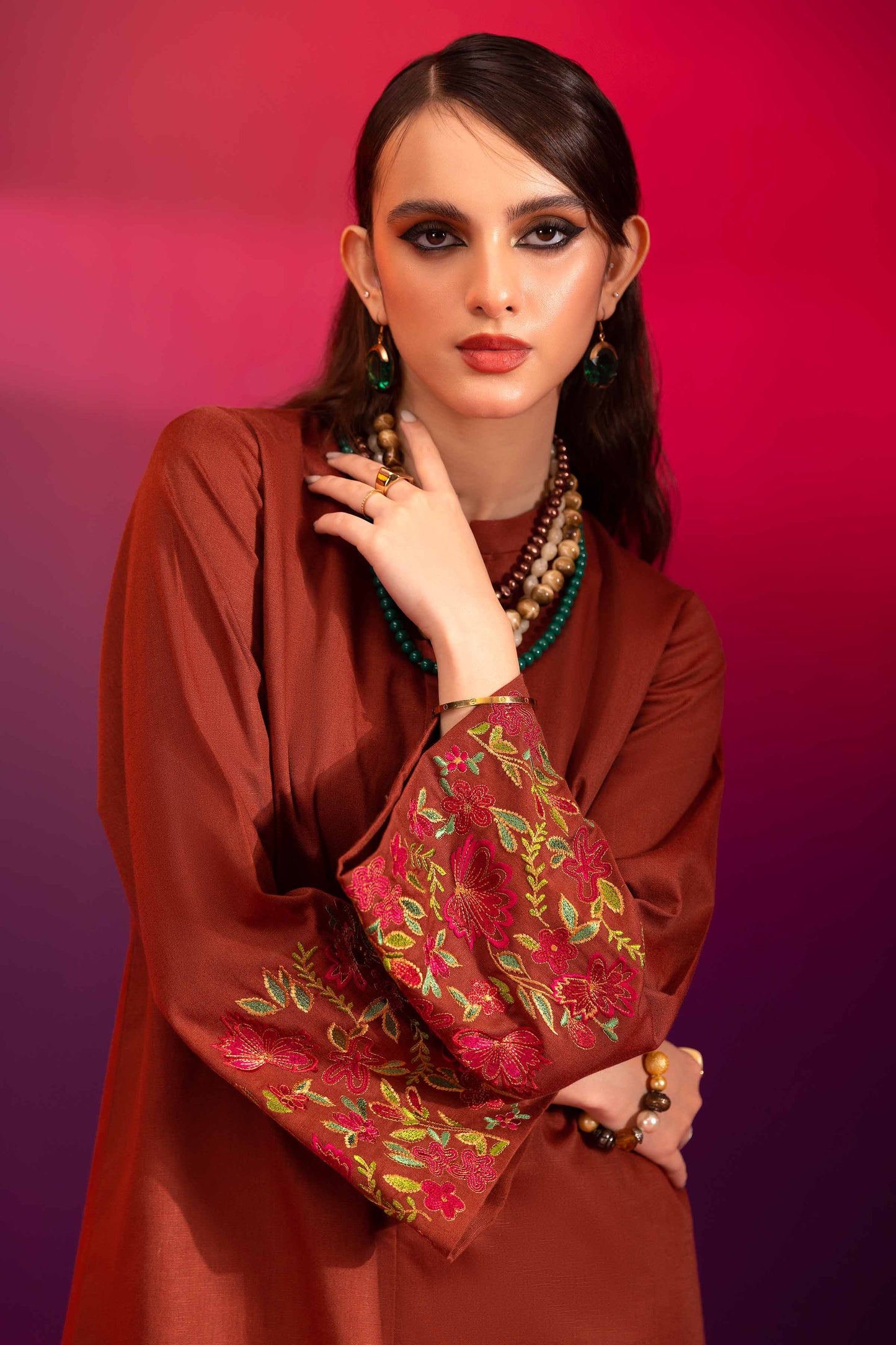 Nishat Linen - 2 Piece - Embroidered Suit - AW23-47
