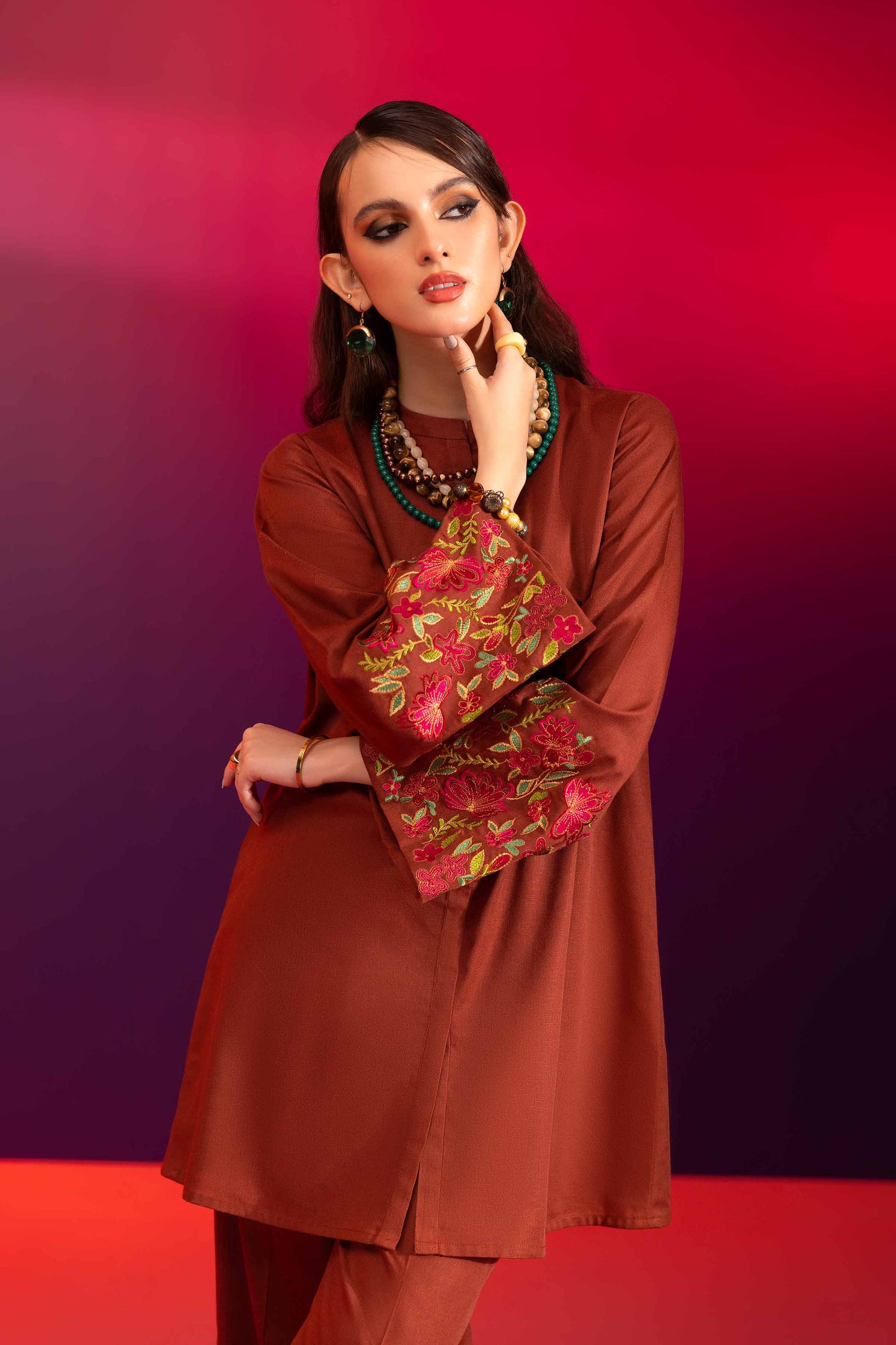 Nishat Linen - 2 Piece - Embroidered Suit - AW23-47
