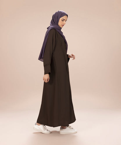 Sapphire - Button Through Abaya With Tassel Detail