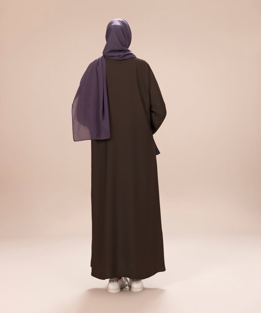 Sapphire - Button Through Abaya With Tassel Detail