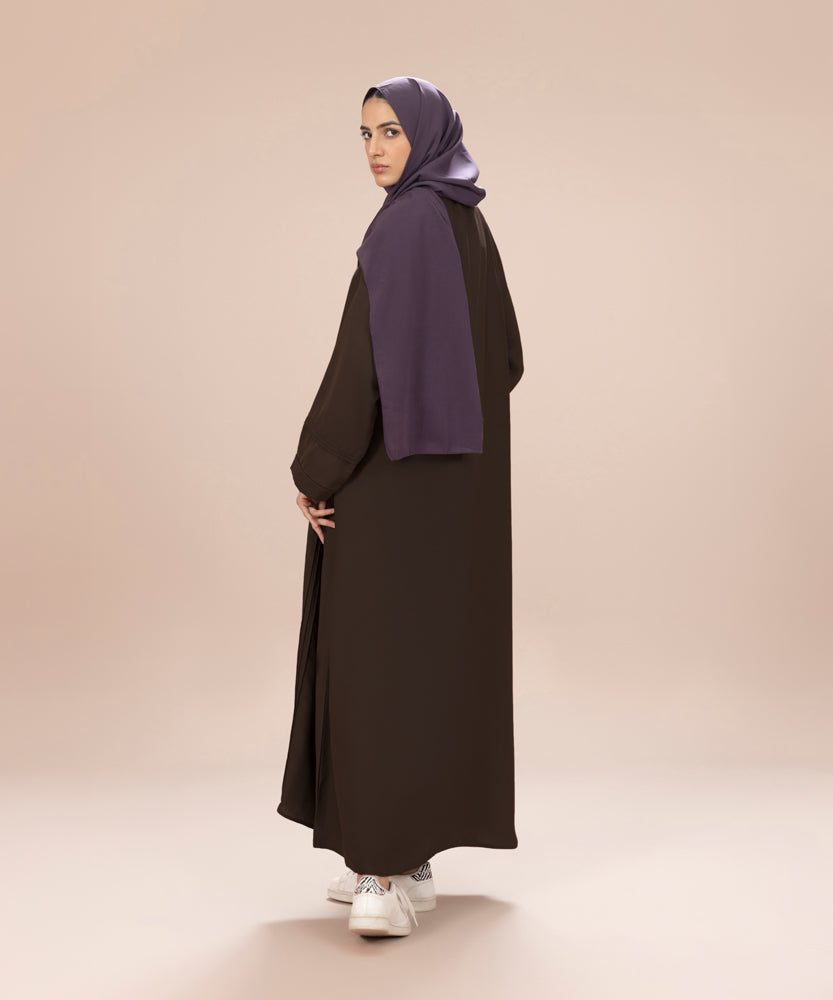 Sapphire - Button Through Abaya With Tassel Detail