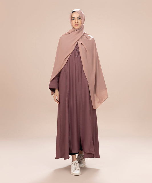 Sapphire - Button Through Abaya With Tassel Detail