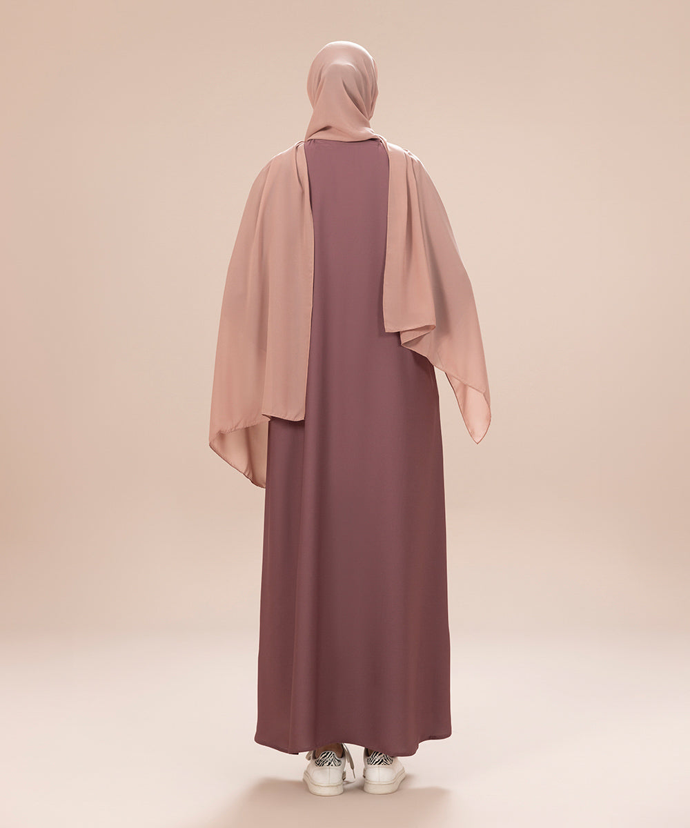 Sapphire - Button Through Abaya With Tassel Detail