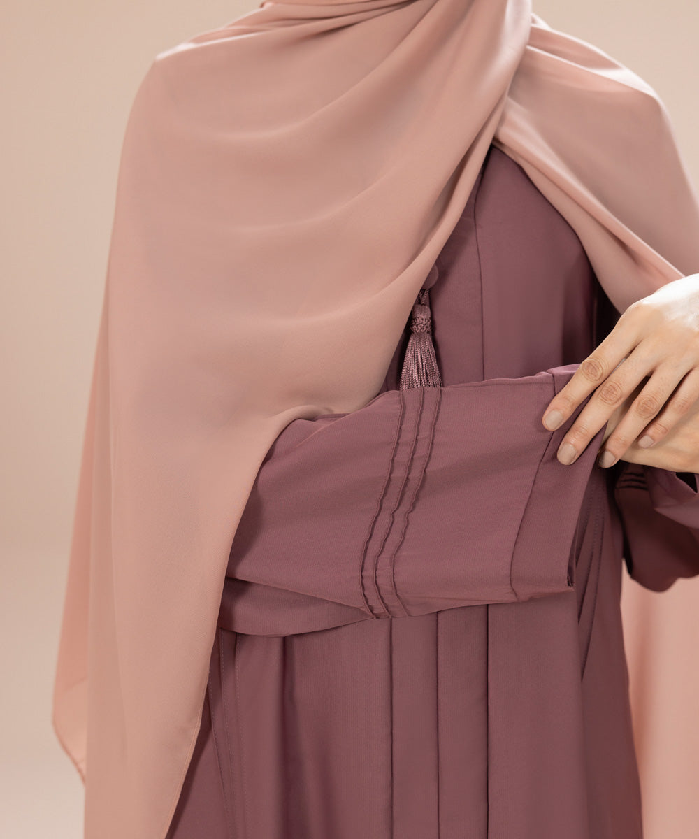 Sapphire - Button Through Abaya With Tassel Detail