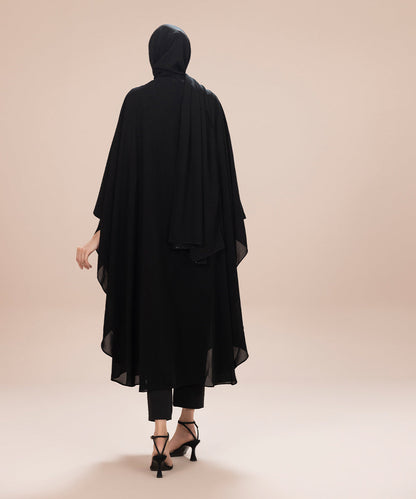 Sapphire - Poncho Abaya Set With Diamanté Detail