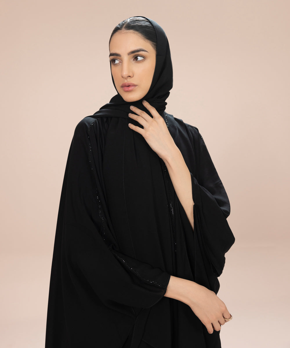 Sapphire - Poncho Abaya Set With Diamanté Detail