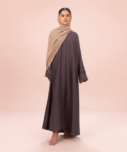 Sapphire - Button Through Abaya with Diamanté Detail