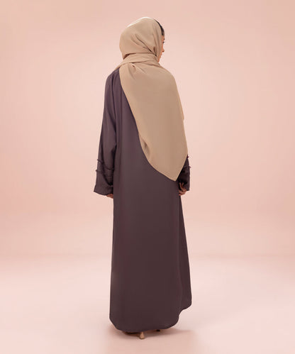 Sapphire - Button Through Abaya with Diamanté Detail