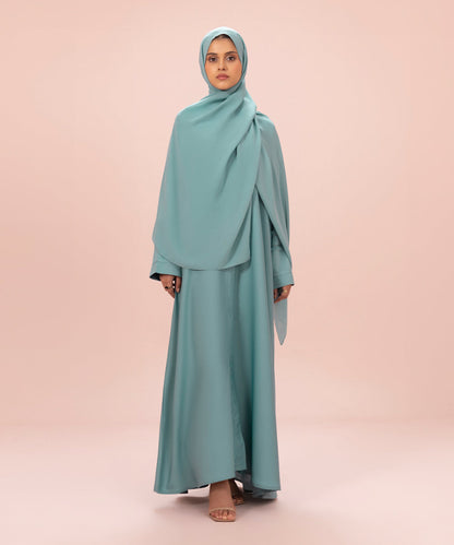 Sapphire - Button Through Abaya with Diamanté Detail