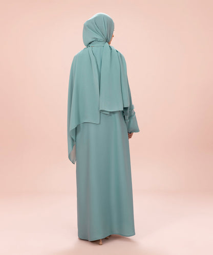 Sapphire - Button Through Abaya with Diamanté Detail