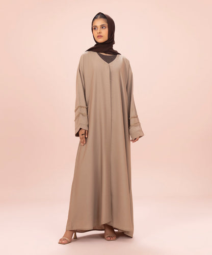 Sapphire - Button Through Abaya with Diamanté Detail