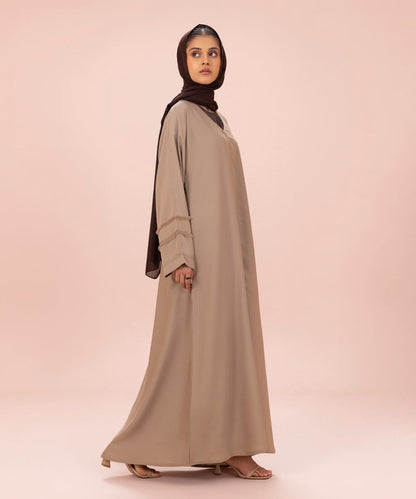 Sapphire - Button Through Abaya with Diamanté Detail