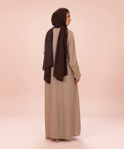 Sapphire - Button Through Abaya with Diamanté Detail