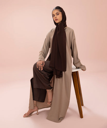 Sapphire - Button Through Abaya with Diamanté Detail