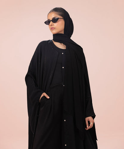 Sapphire - Kaftan Abaya Set with Diamanté Detail