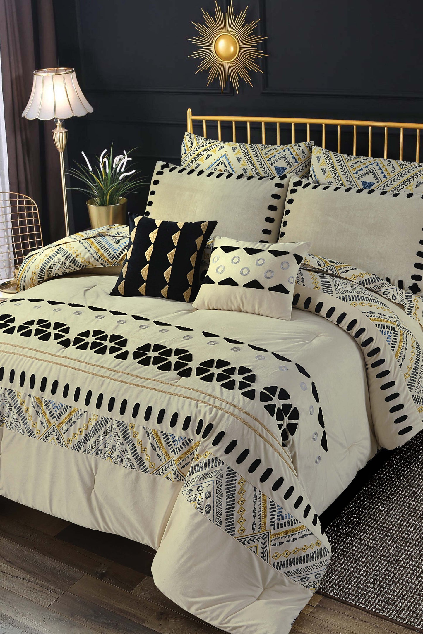 Nishat Linen - Abstract White Bed in A Bag