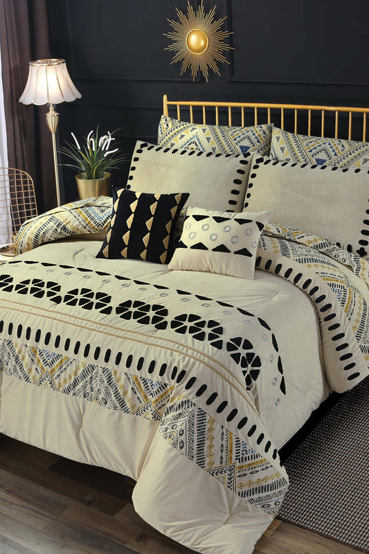 Nishat Linen - Abstract White Bed in A Bag
