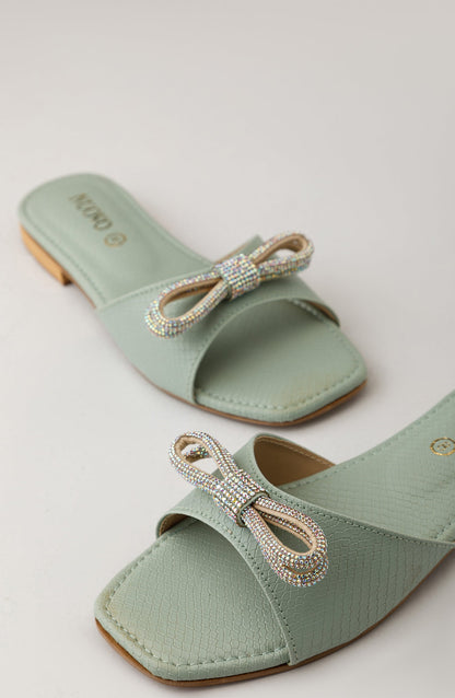 Orient - Women Slippers -  Flat Sandals - GREEN
