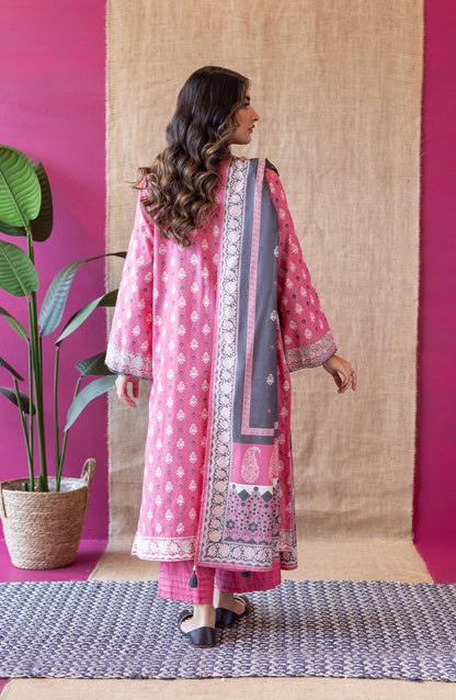 Orient - Unstitched 3 Piece Embroidered Khaddar Shirt , Khaddar Pant and Khaddar Dupatta
