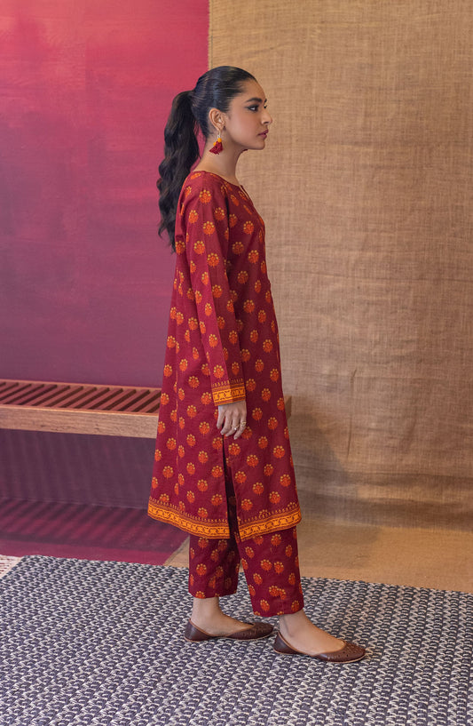 Orient - Unstitched 2 Piece Printed Khaddar Shirt and Khaddar Pant