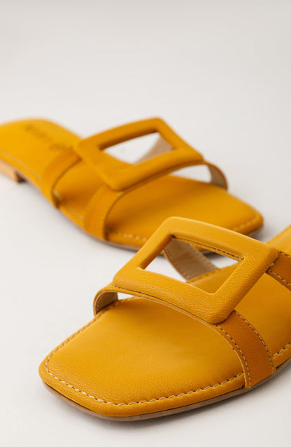 Orient - Women Slippers -  Flat Sandals - MUSTARD