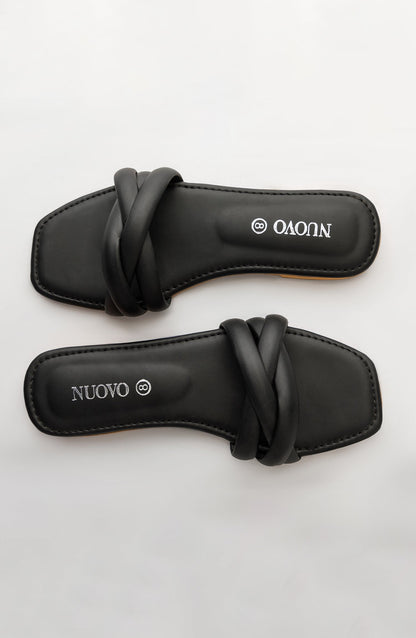 Orient - Women Slippers -  Flat Sandals - BLACK