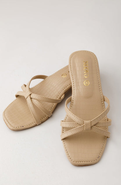 Orient - Women Slippers -  Heeled Sandals - BEIGE