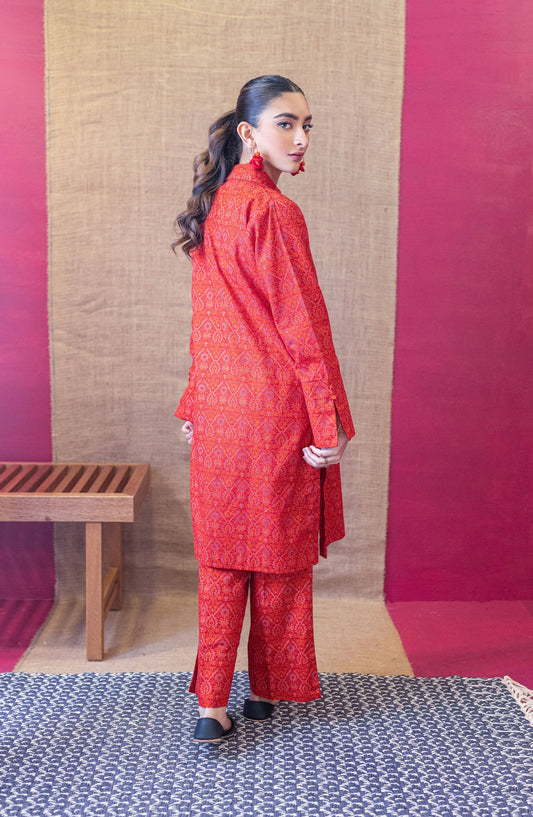 Orient - Unstitched 2 Piece Printed Khaddar Shirt and Khaddar Pant