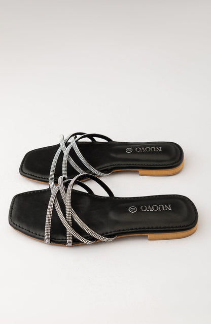 Orient - Women Slippers -  Flat Sandals - BLACK