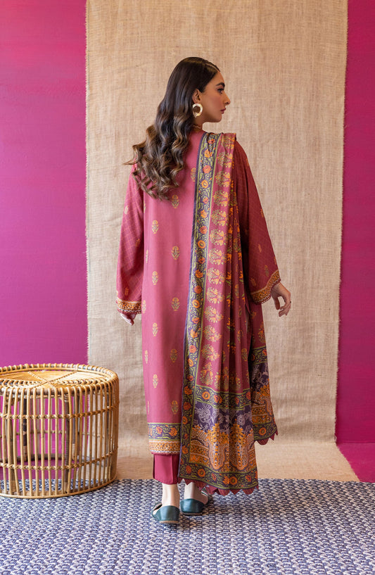Orient - Unstitched 3 Piece Printed Linen Shirt , Linen Pant and Linen Dupatta
