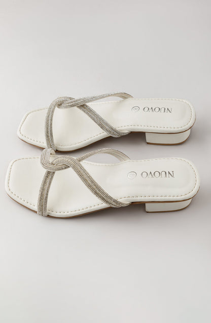 Orient - Women Slippers -  Heeled Sandals - WHITE