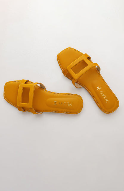Orient - Women Slippers -  Flat Sandals - MUSTARD