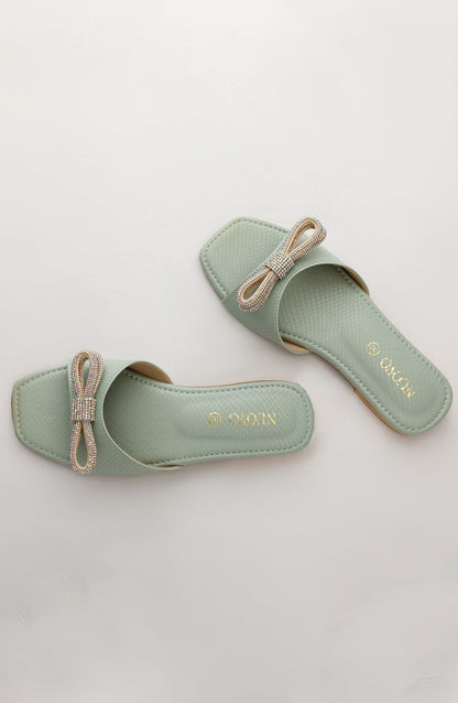 Orient - Women Slippers -  Flat Sandals - GREEN